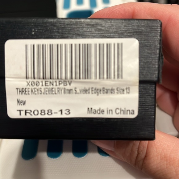 Men’s Tungsten/Turquoise Band by Three Keys Jewelry, Size 13, NIB - Picture 6 of 6